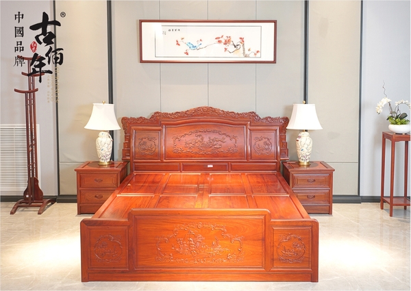 丰收年华大床 M3T 100%大果紫檀（缅花）